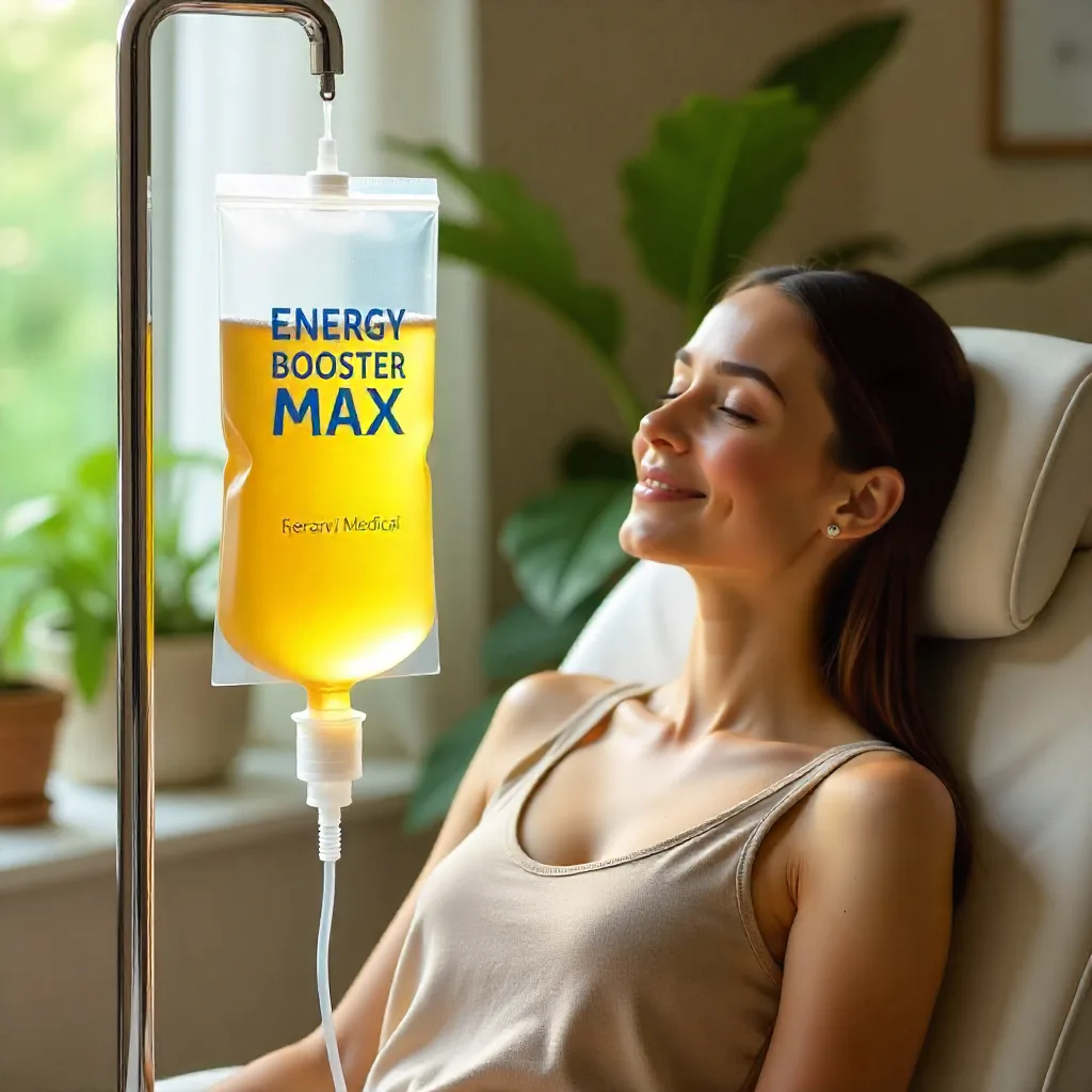 Energy Booster Max IV drip at home in Dubai
