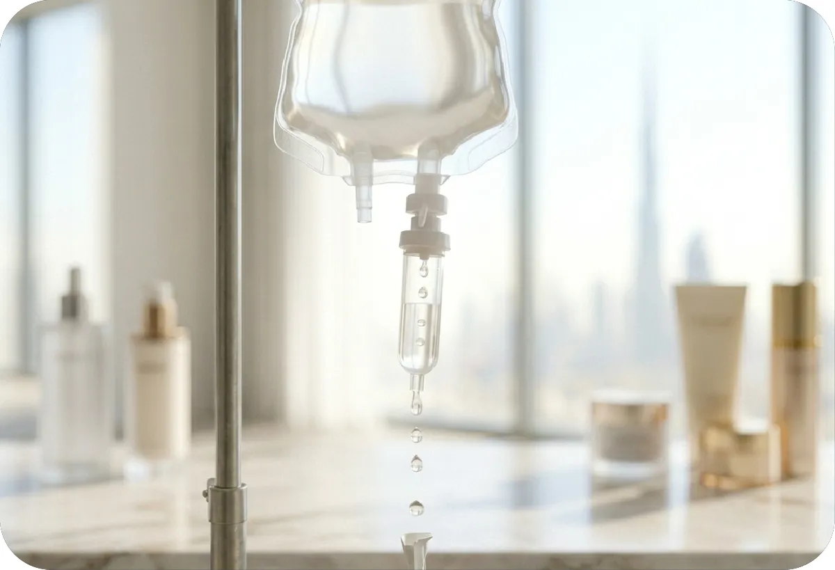 Glutathione Express IV drip at home in Dubai