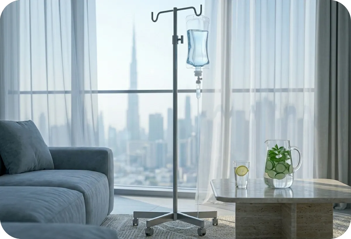 Hangover Recovery IV drip at home in Dubai