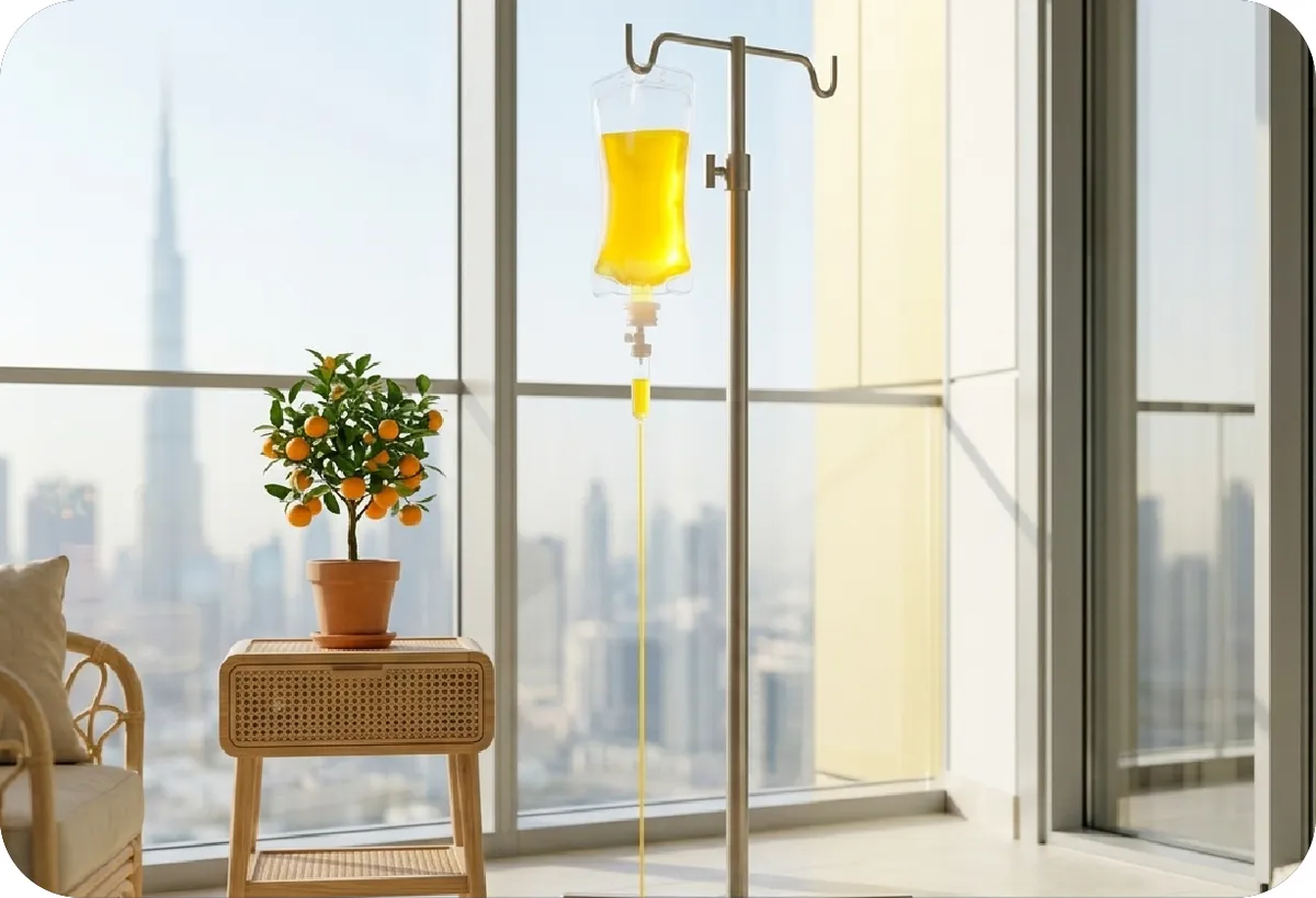 Vitamin C Express IV drip at home in Dubai