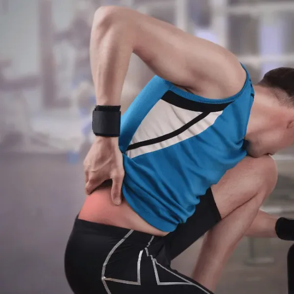 Athlete with a sports injury needing orthopedic physiotherapy at home in Dubai