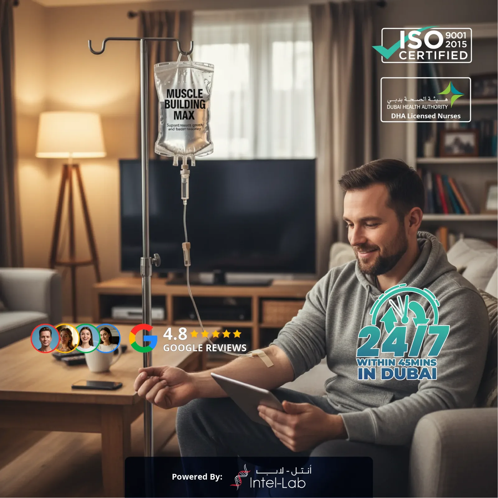 IV drip at home in Dubai