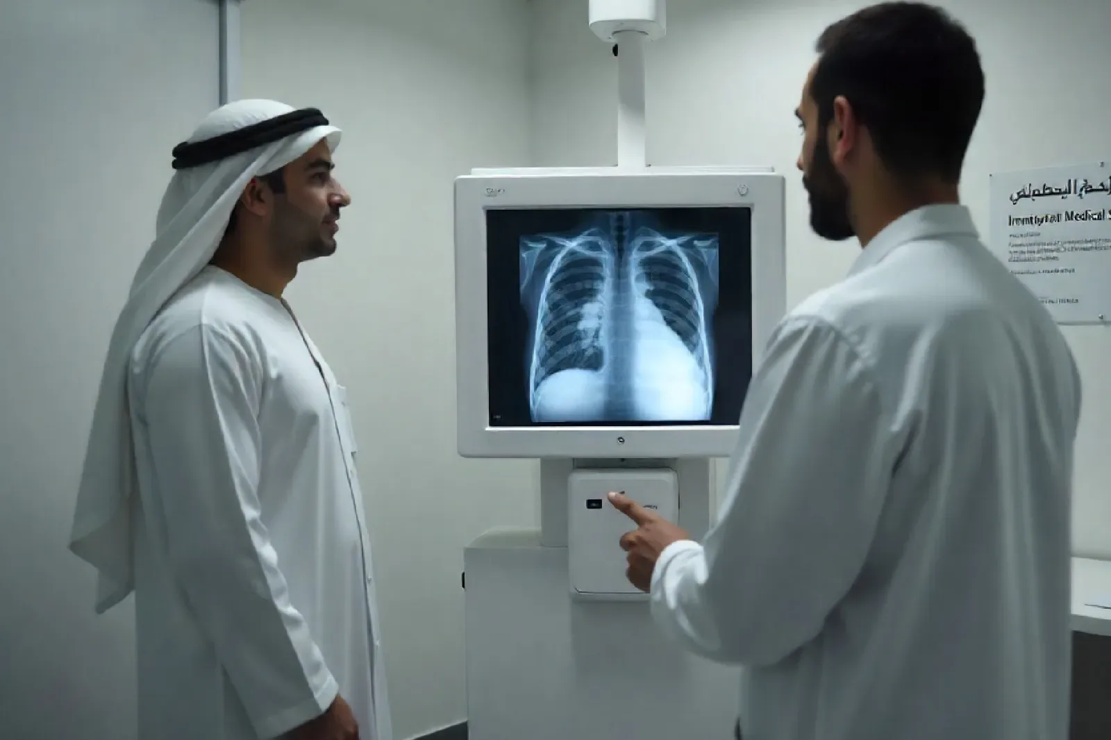 Applicant preparing for the UAE pre-employment medical fitness test in Dubai